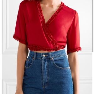 STAUD | crepe wrap top